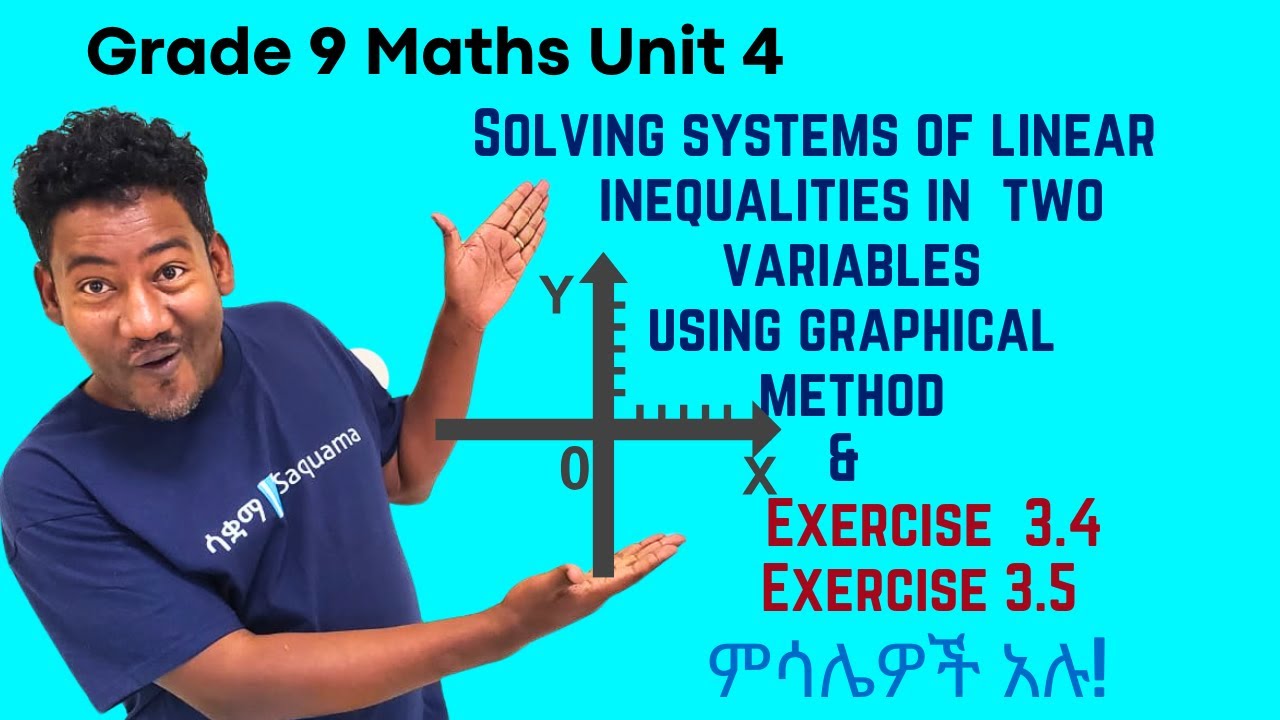 Grade9 Unit 4: Systems of linear inequalities in two variables using graphical method & Ex 4.4 & 4.5