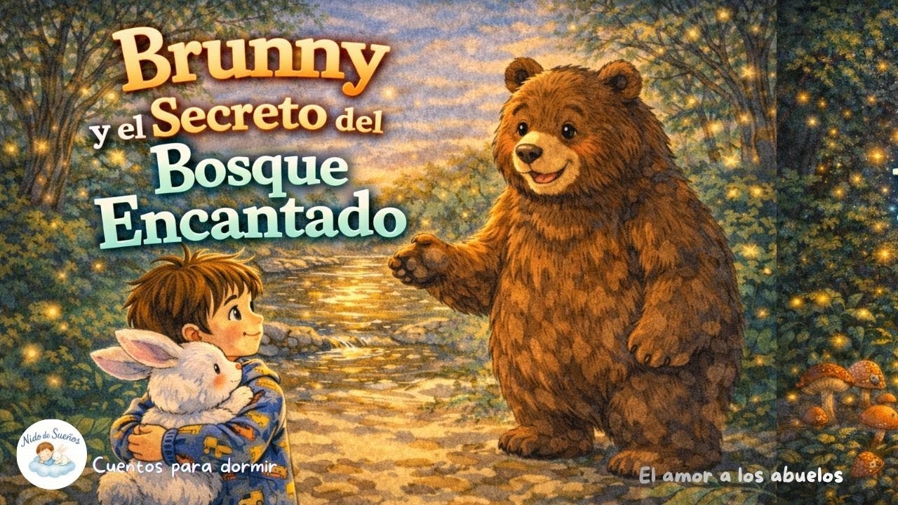 🌙🐰 BRUNY Y EL SECRETO DEL BOSQUE ENCANTADO | Cuento para dormir con calma, gratitud y recuerdos ✨🌳