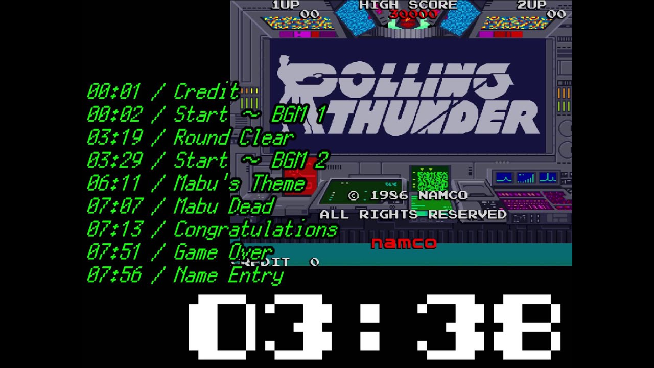 Namco Rolling Thunder Soundtrack