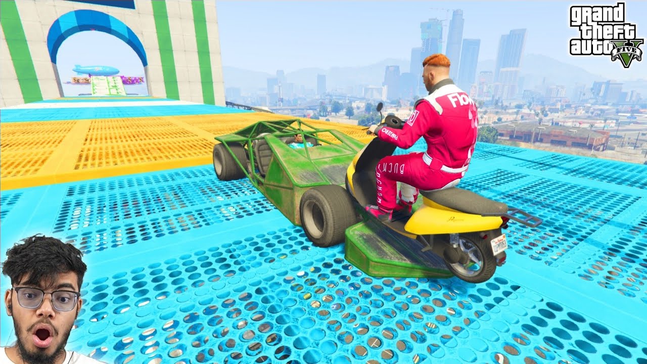 Cars Vs Cars Vs Bike 977.777% People Become Crazy After This Challenge in GTA 5!