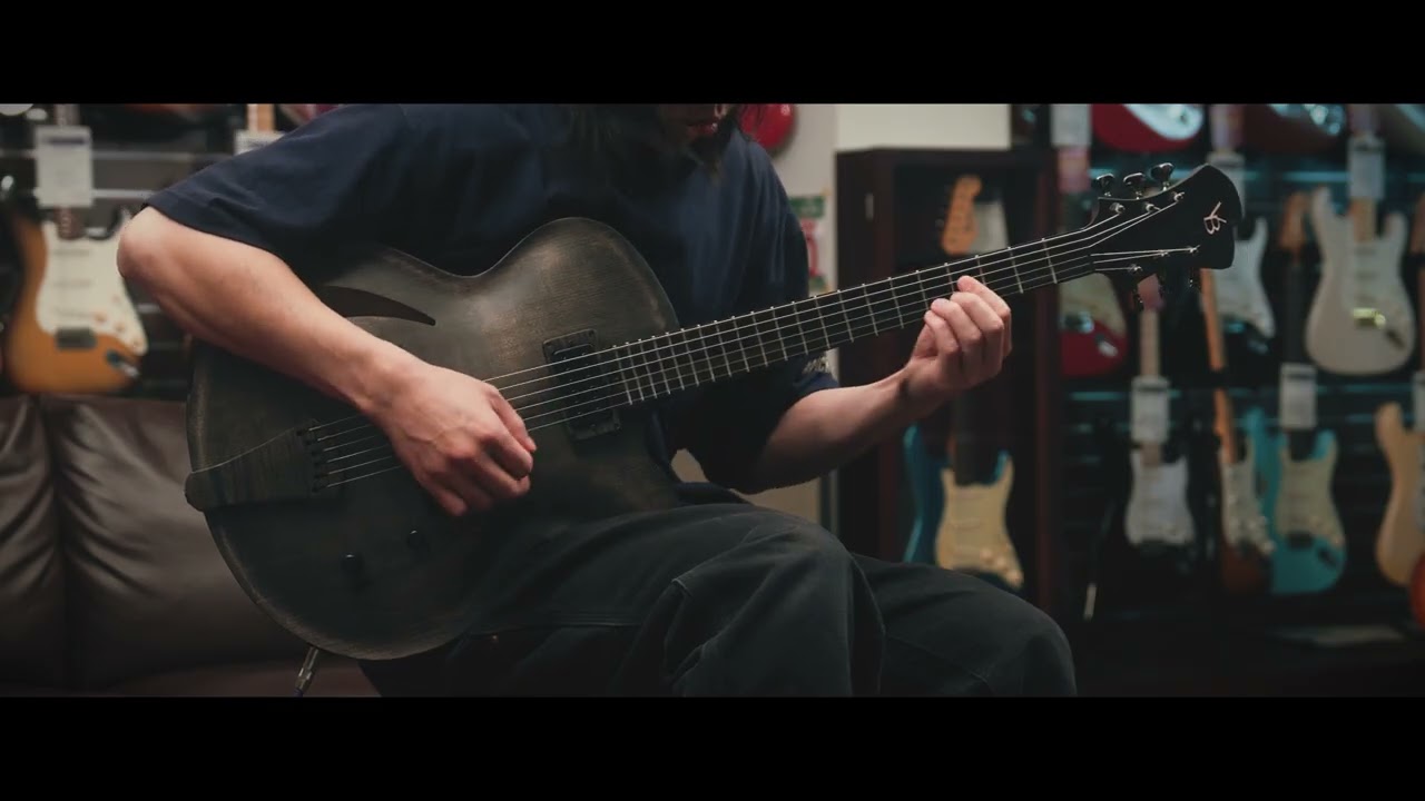 Victor Baker Guitars Model 15 Archtop Sound Post Block Black smoke with satin topcoat S/N:744