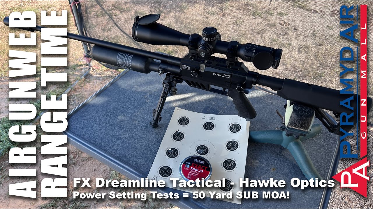 FX Dreamline Dream-Tact - Power Setting Tests = SUB MOA 50 Yard Accuracy