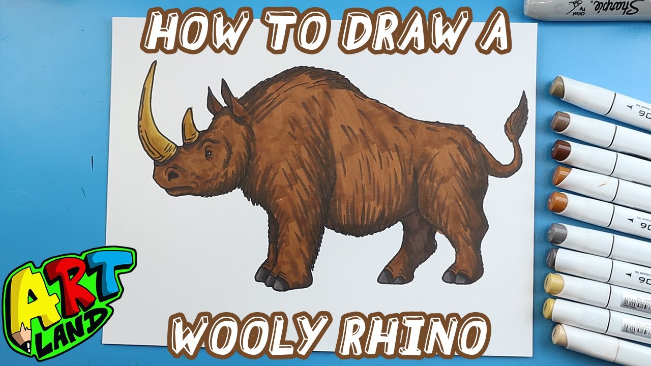 How to Draw a WOOLY RHINO