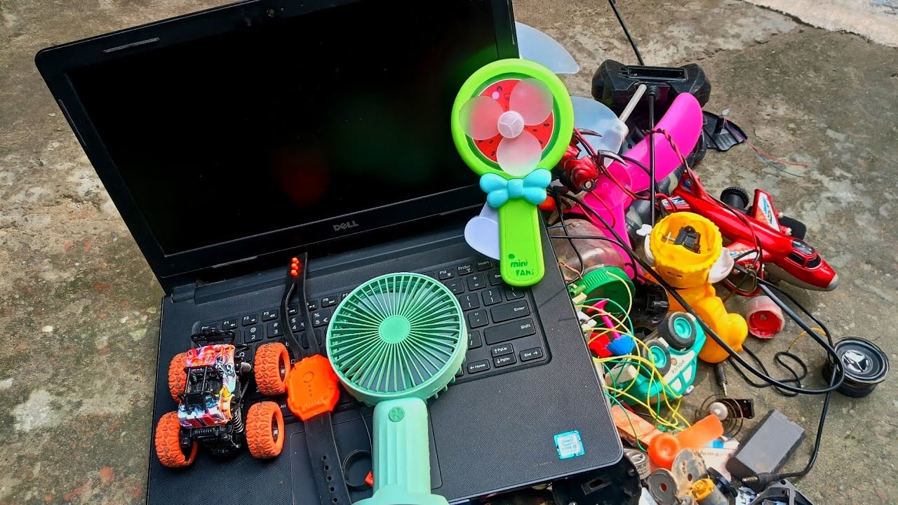 Awesome Ideas Breaking And Opening The Laptop 💻 And Toys DC Motor Fan || Abir Maker