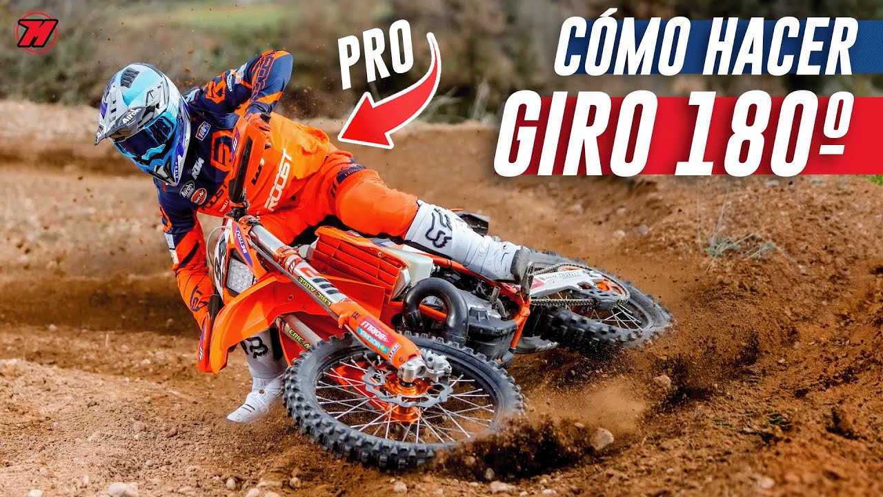 CÓMO DERRAPAR y hacer GIRO 180° en moto ENDURO. ¡Like a PRO! 🔥