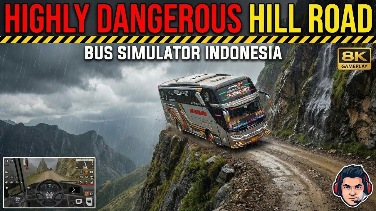 😱दुनिया का सबसे खतरनाक रास्ता|Bus simulator Indonesia 🎮