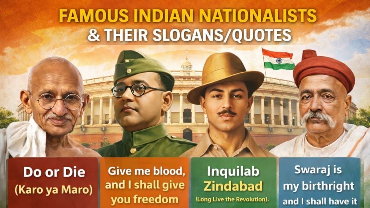 Famous Indian Nationalists & Their Powerful Slogans That Inspired a Nation 🇮🇳