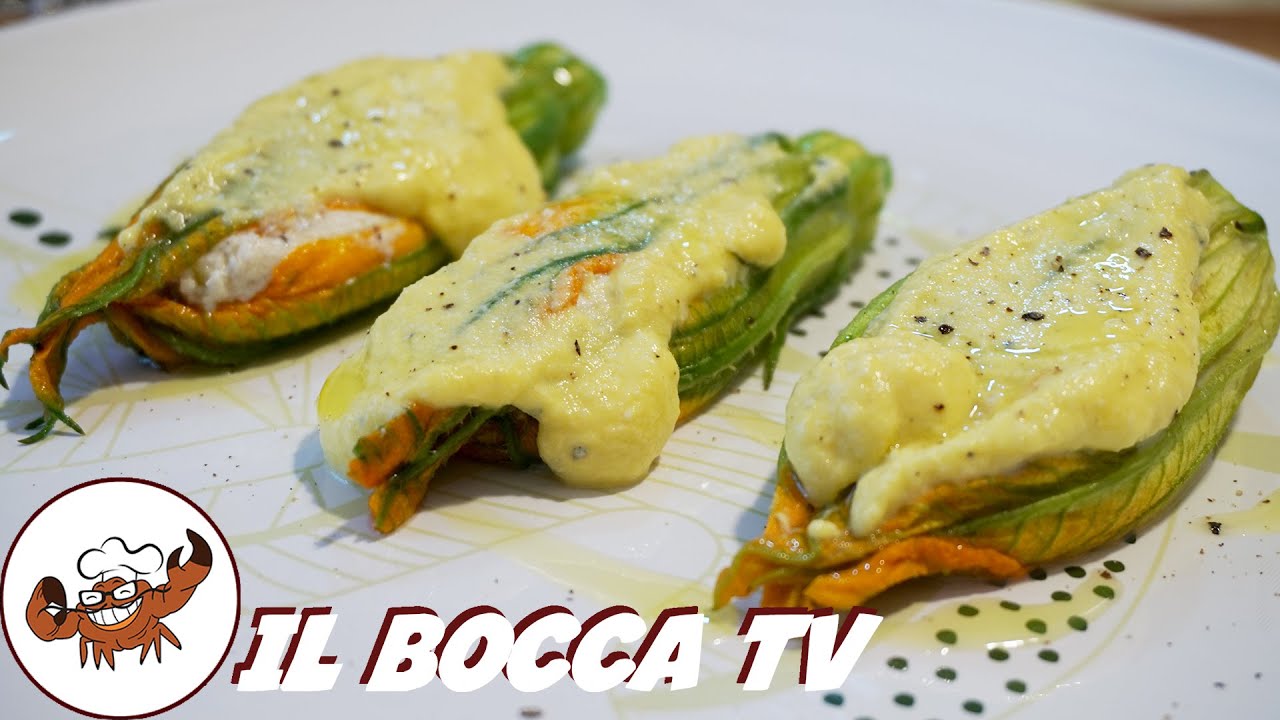 681 - Fiori di zucca ripieni...da mangiare senza freni! (antipasto vegetariano leggero e delicato)