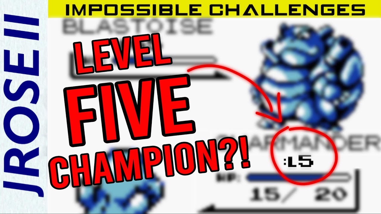 Is it Possible to Beat the Elite Four with *ONLY LEVEL 5 POKEMON* in Red/Blue?