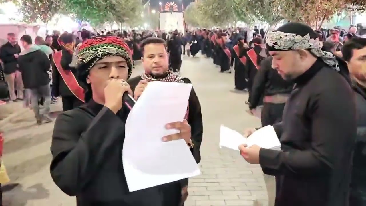 موكب جمهور الديوانية وفاه السيده معصومه في  ايران