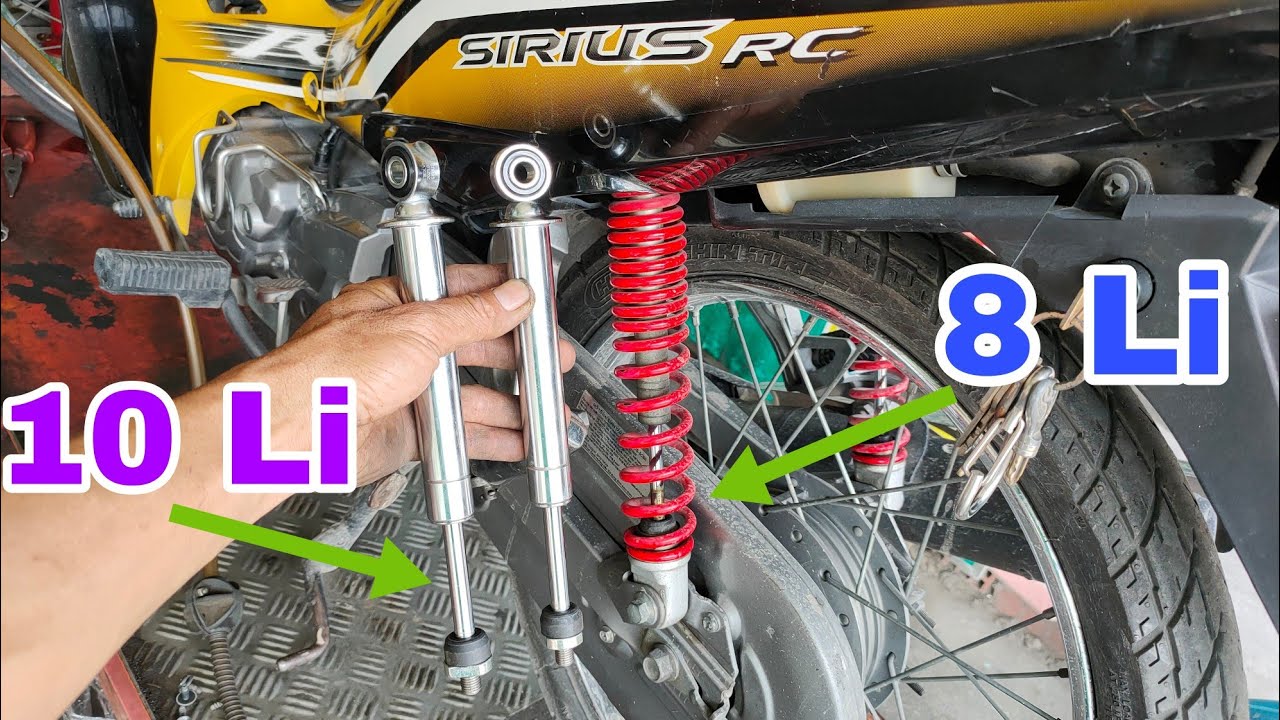 Cách thay ti phuộc giảm sóc sirius từ 8li sang 10li