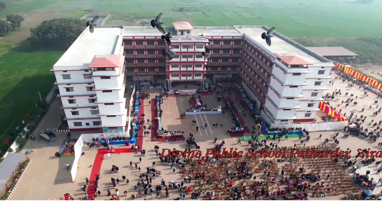 Drone shot | Divine Public School Ziradei Siwan| Winter carnival exhibition and fete #dps