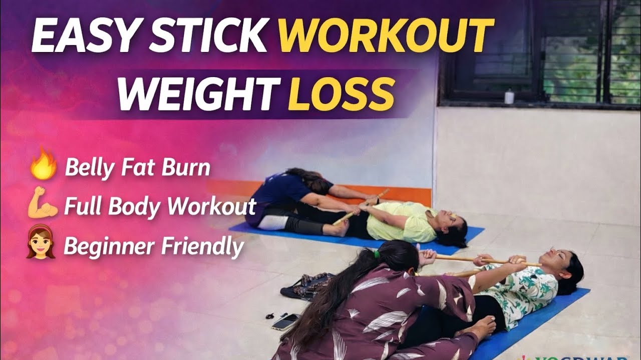 Easy Stick Workout | Full Body Weight Loss for Beginners