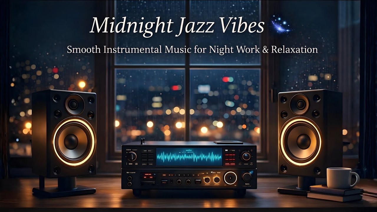 Midnight Jazz Vibes 🌌 Smooth Instrumental Music for Night Work & Relaxation