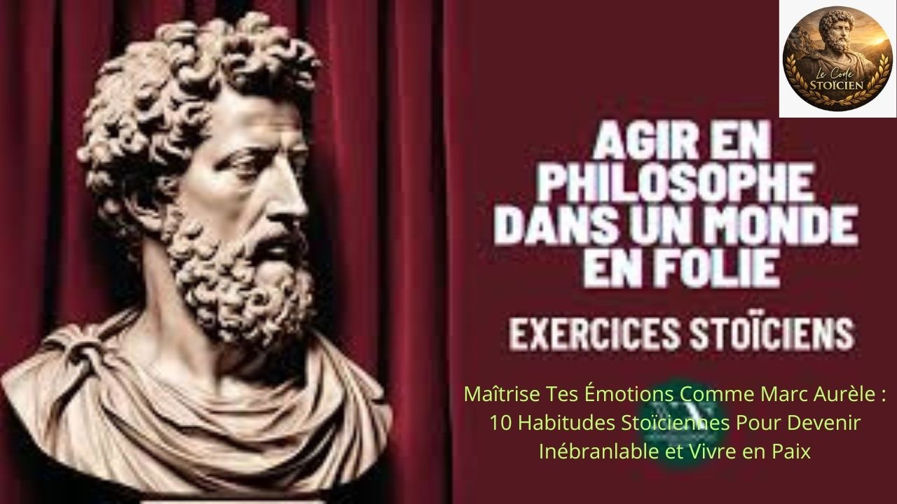 MAITRISE TES ÉMOTIONS COMME MARC AURELE : 10 HABITUDES STOÏCIENNES POUR DEVENIR INEBRANLABLE