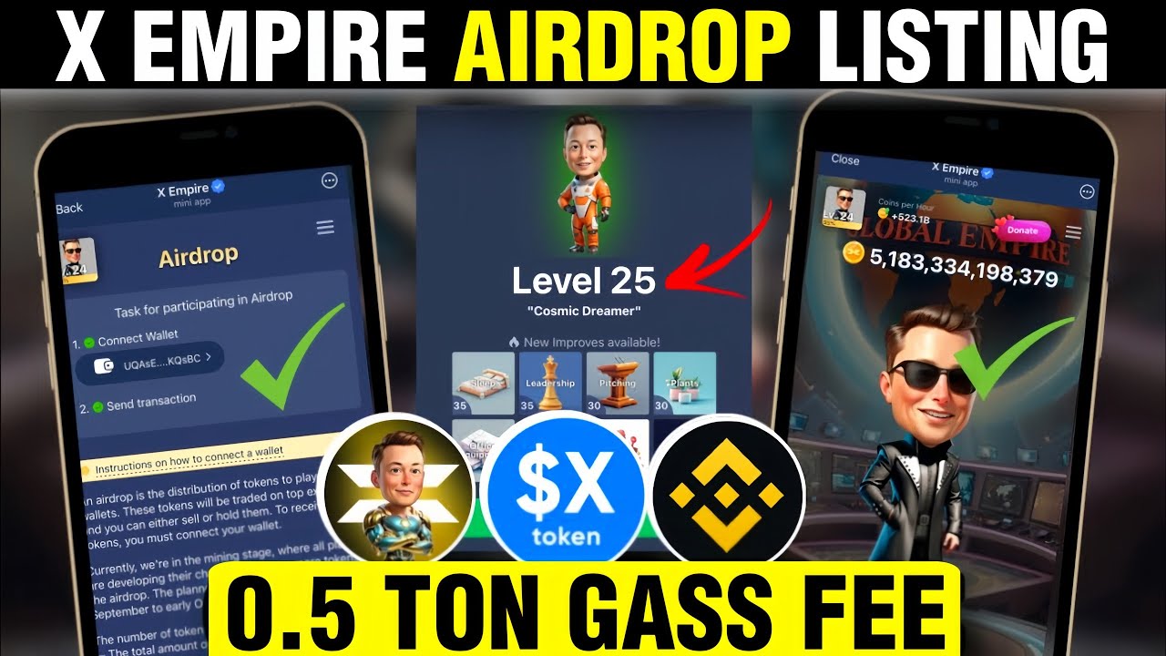 X Empire Airdrop Eligibility Ton Transaction Task | X Empire Withdrawal | X Empire Listing Date