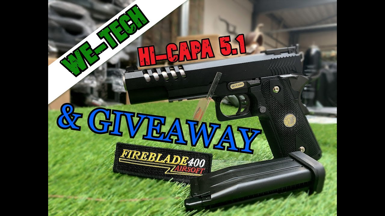 WE-TECH HI-CAPA 5.1 FULL METAL GBB & AIRSOFT GIVEAWAY | Airsoft Guns Unboxing From Shogun.NL