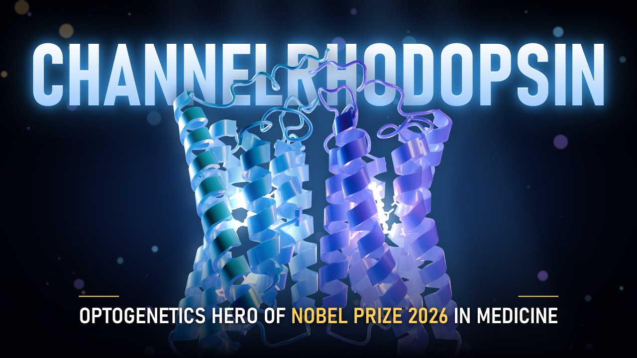 Оптогенетика за 49 секунд | Нобелевская премия по медицине 2026 | 3D-анимация каналородопсина