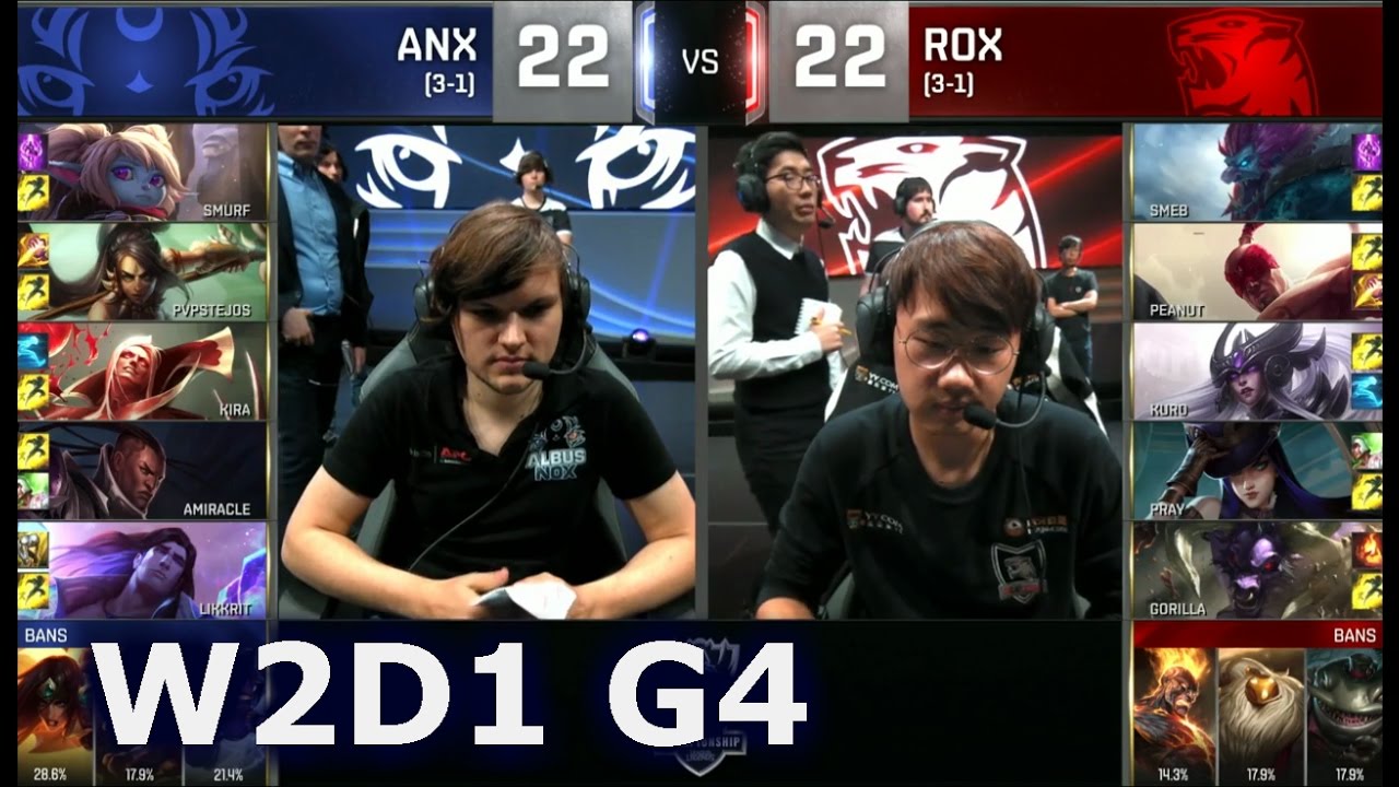 ANX vs ROX - Worlds 2016 W2D1 Group A | LoL S6 World Championship Week 2 Day 1 ANX vs Rox Tigers