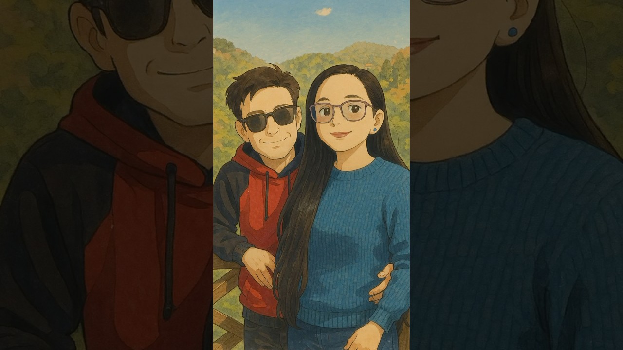 Ghibli style kaisa laga /himanshu&parul #familyvlog #funny #shorts #shortvideos #tranding #doglover