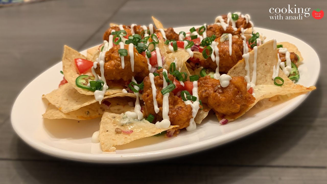 Buffalo Popcorn Chicken Nachos: EPIC Nacho Recipe! 