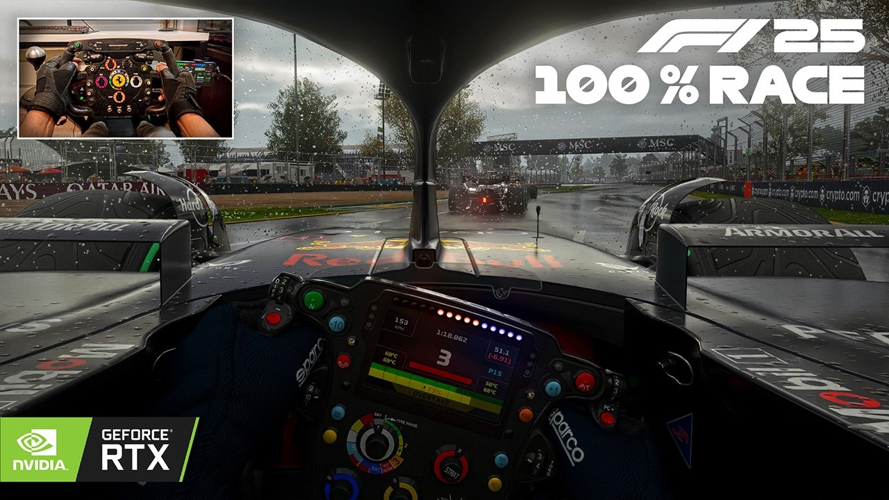 F1 25 Cockpit Cam - Max Verstappen's Red Bull RB21 | Australian GP 100% Race Steering Wheel Gameplay