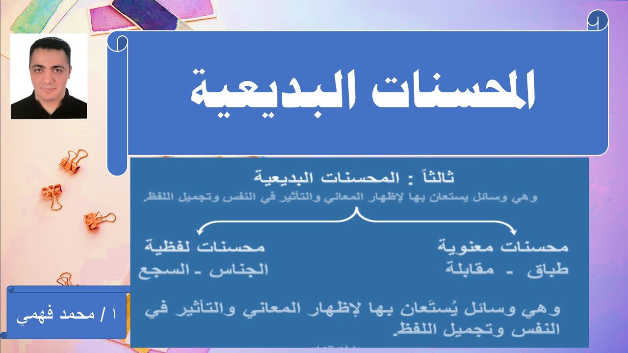 شرح المحسنات البديعية وأنواعها