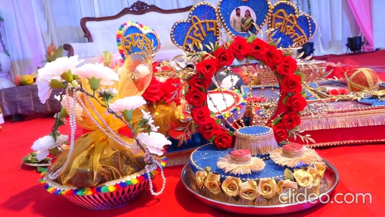 sakharpuda decoration, engagement  tray decoration, maharashtrian sakharpuda decoration