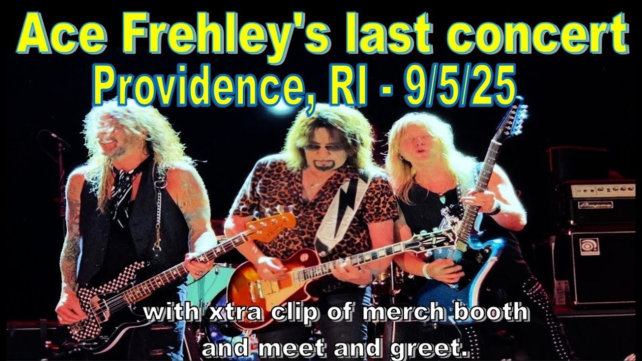 Ace Frehley's last concert 9/5/25 Providence, RI with extra clips of merch booth and meet n greet