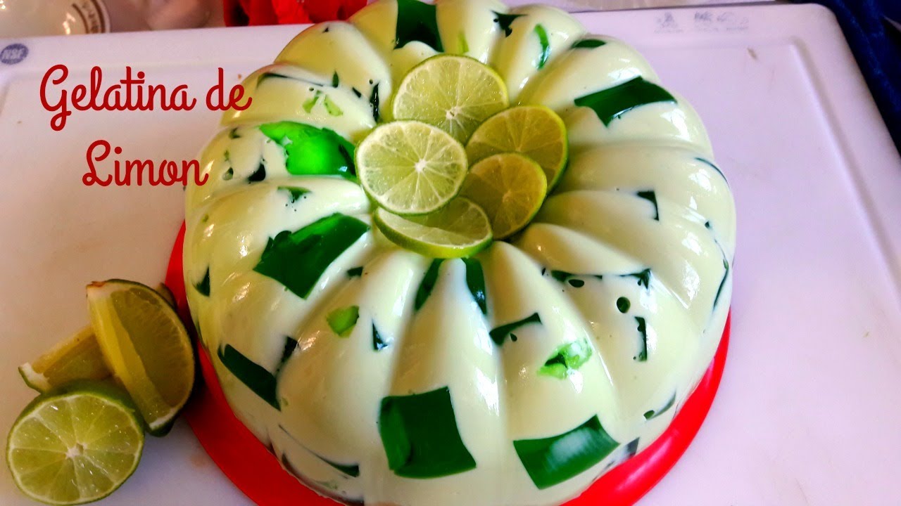 POSTRE DE TRES LECHES GELATINA  MOSAICO  DE LIMÓN 🍋  para regalar día del Padre
