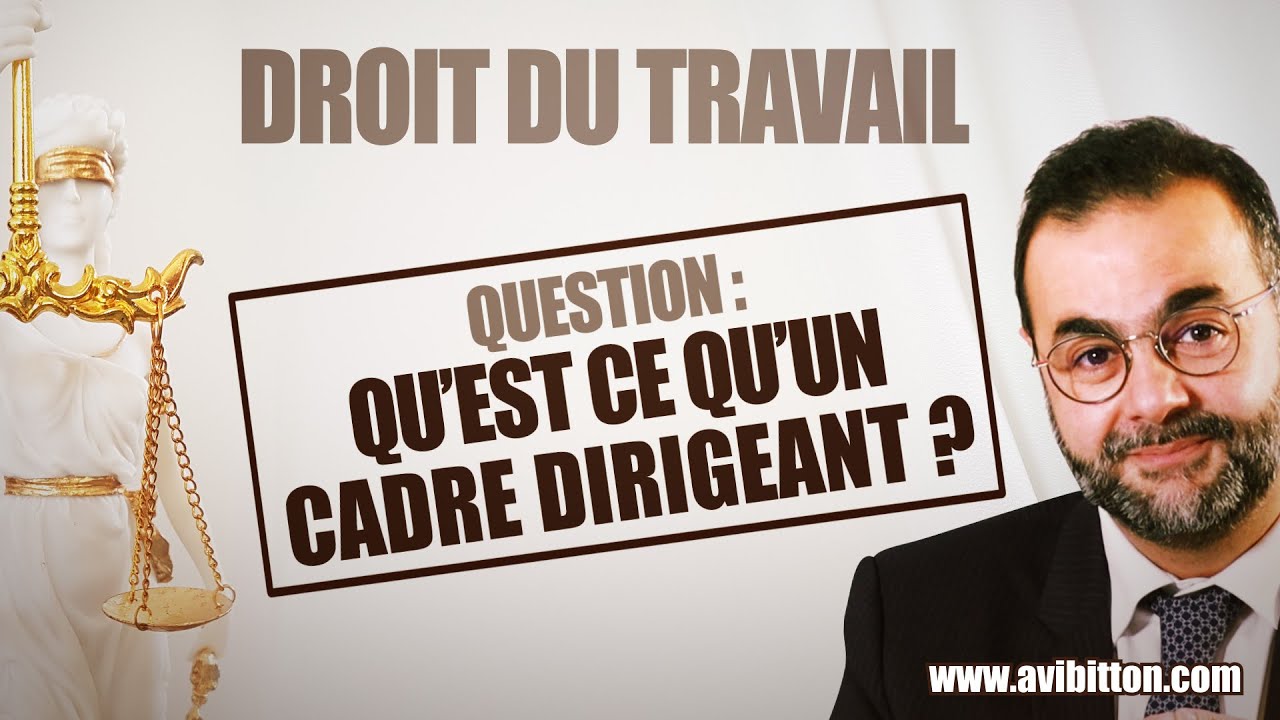 Qu'est ce qu'un cadre dirigeant en droit du travail ? - Maitre Avi Bitton, Avocat