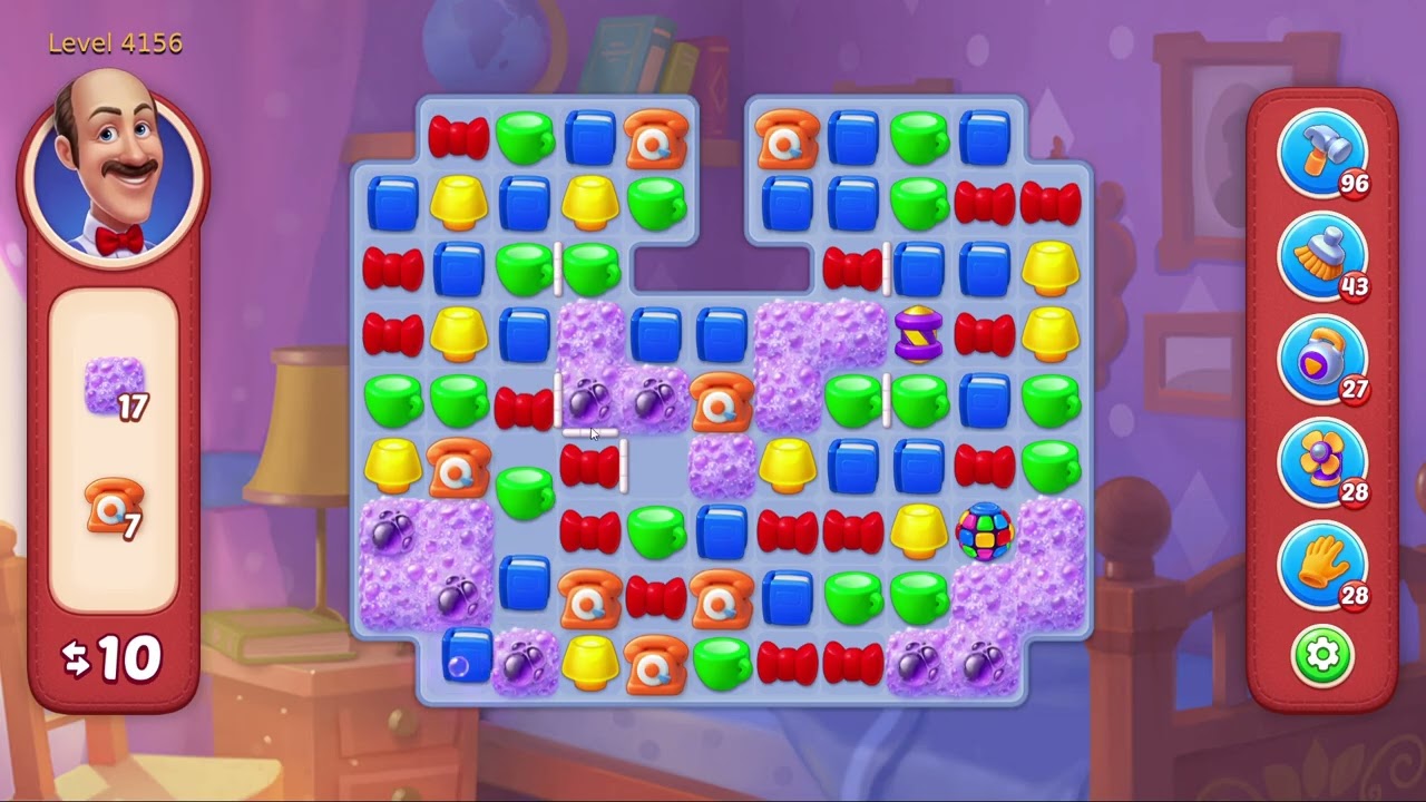 Homescapes Level 4156 - 17 Moves - No Boosters