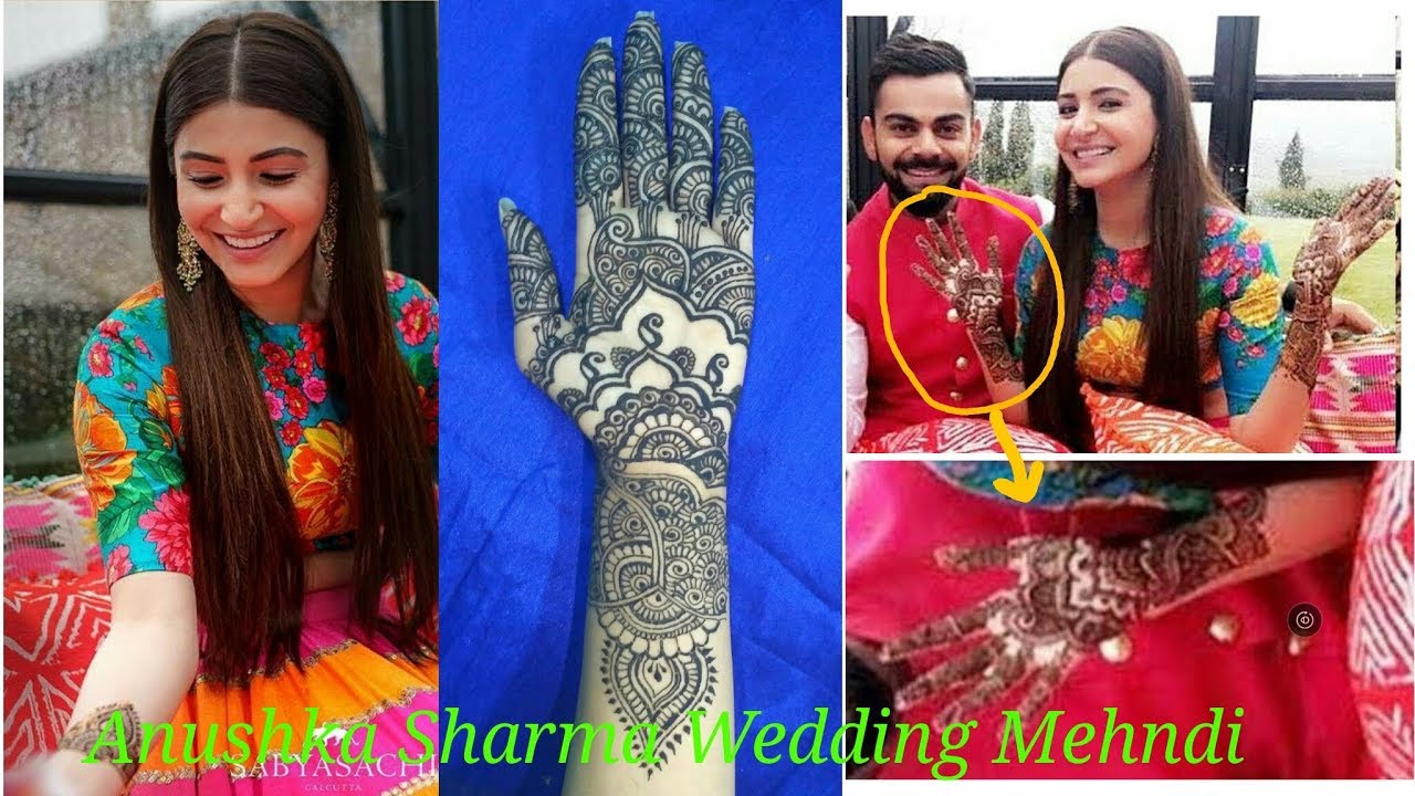 Anushka Sharma Wedding Mehndi designs - celebrity Mehndi design - easy and simple mehndi designs
