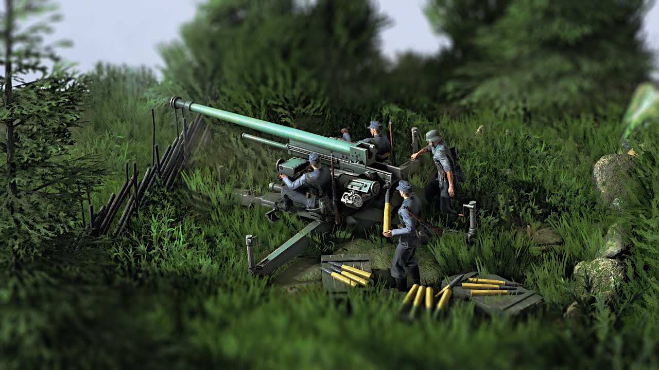 Soldiers holding back the enemy advance | Tilt Shift