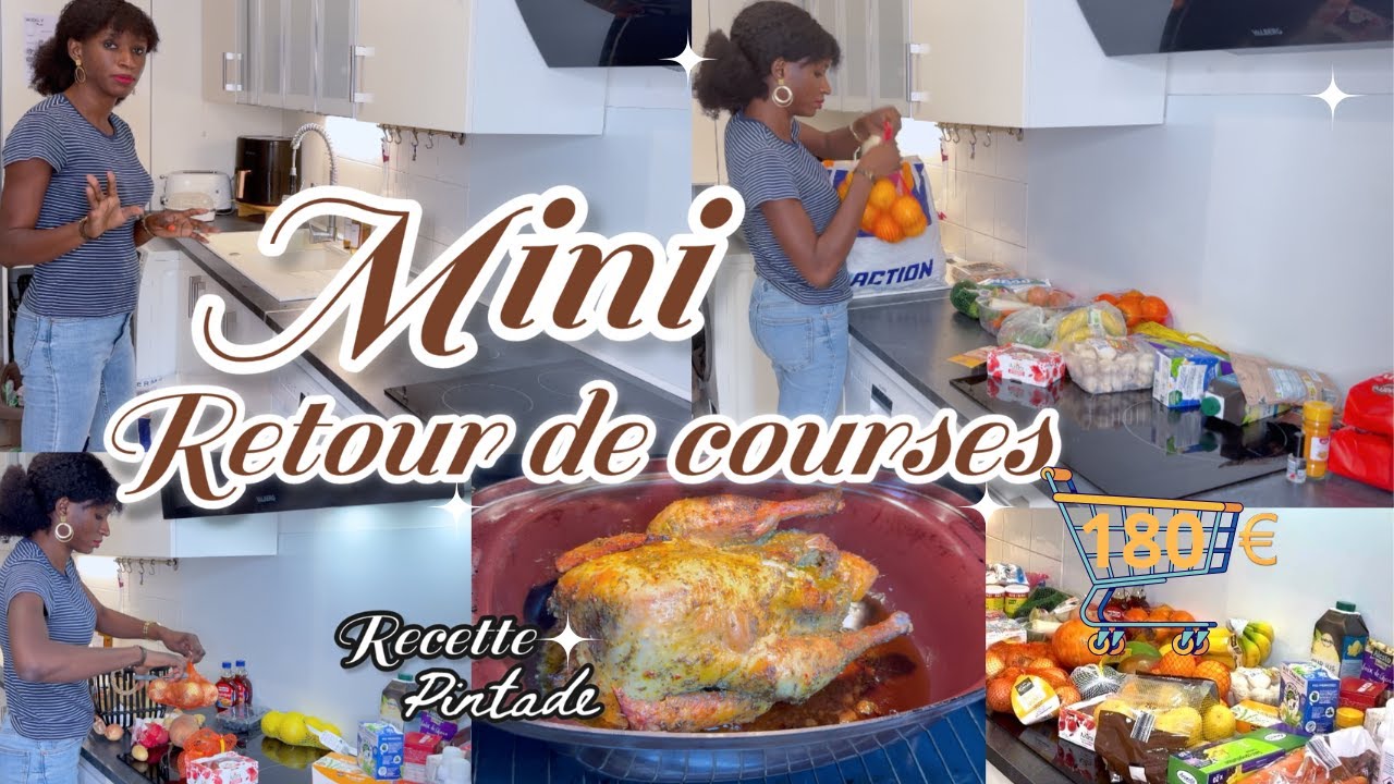 🍂 RETOUR DE COURSES ET RECETTE DE PINTADE GRILLÉE AU FOUR