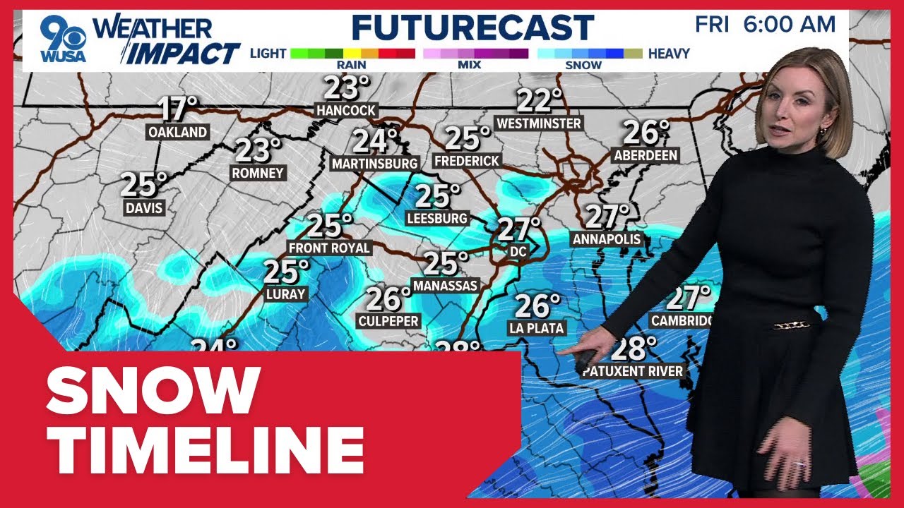 Snow hitting Washington DC area Friday | What to expect