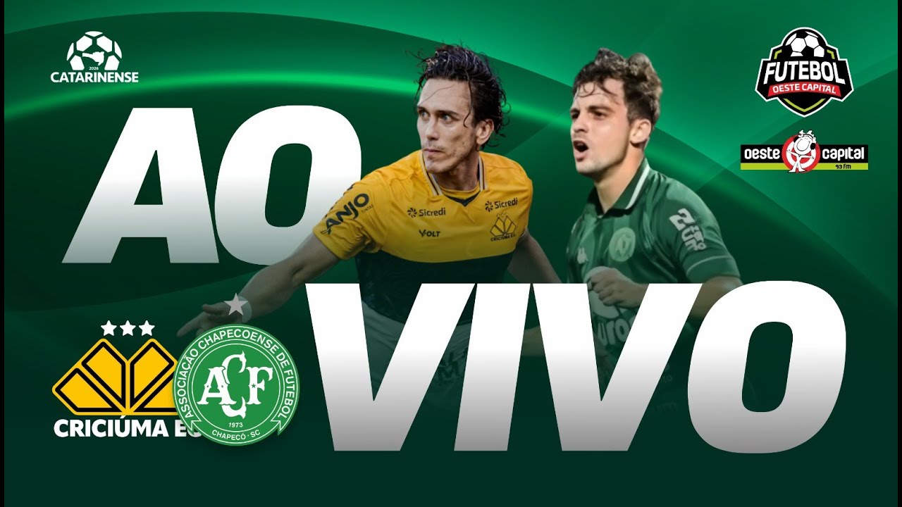 CRICIÚMA X CHAPECOENSE AO VIVO COM IMAGENS DO HERIBERTO HÜLSE  | CAMPEONATO CATARINENSE AO VIVO