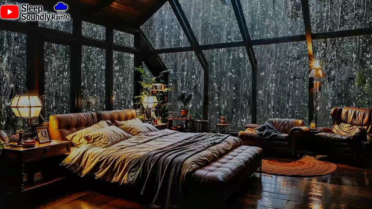 🌧️ Night Rain Beside the Bedroom Window 🌙 | Relaxing Rain Sounds for Sleep