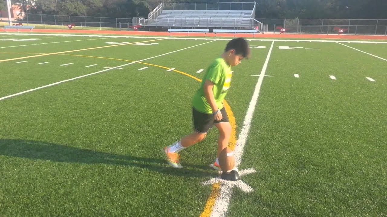 11 Year Old Kid Kicks 35 Yard Field Goals!