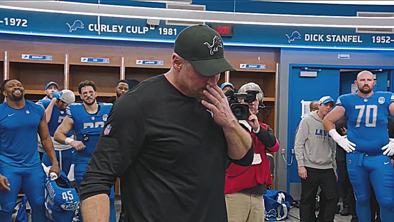 Dan Campbell Gives Emotional Post Game Locker Room Speech