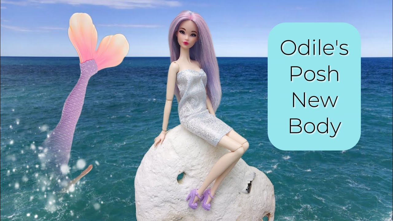 Unboxing Barbie Odile Mermaid and Showing her on a Fashion Royalty Style Body from AliExpress.