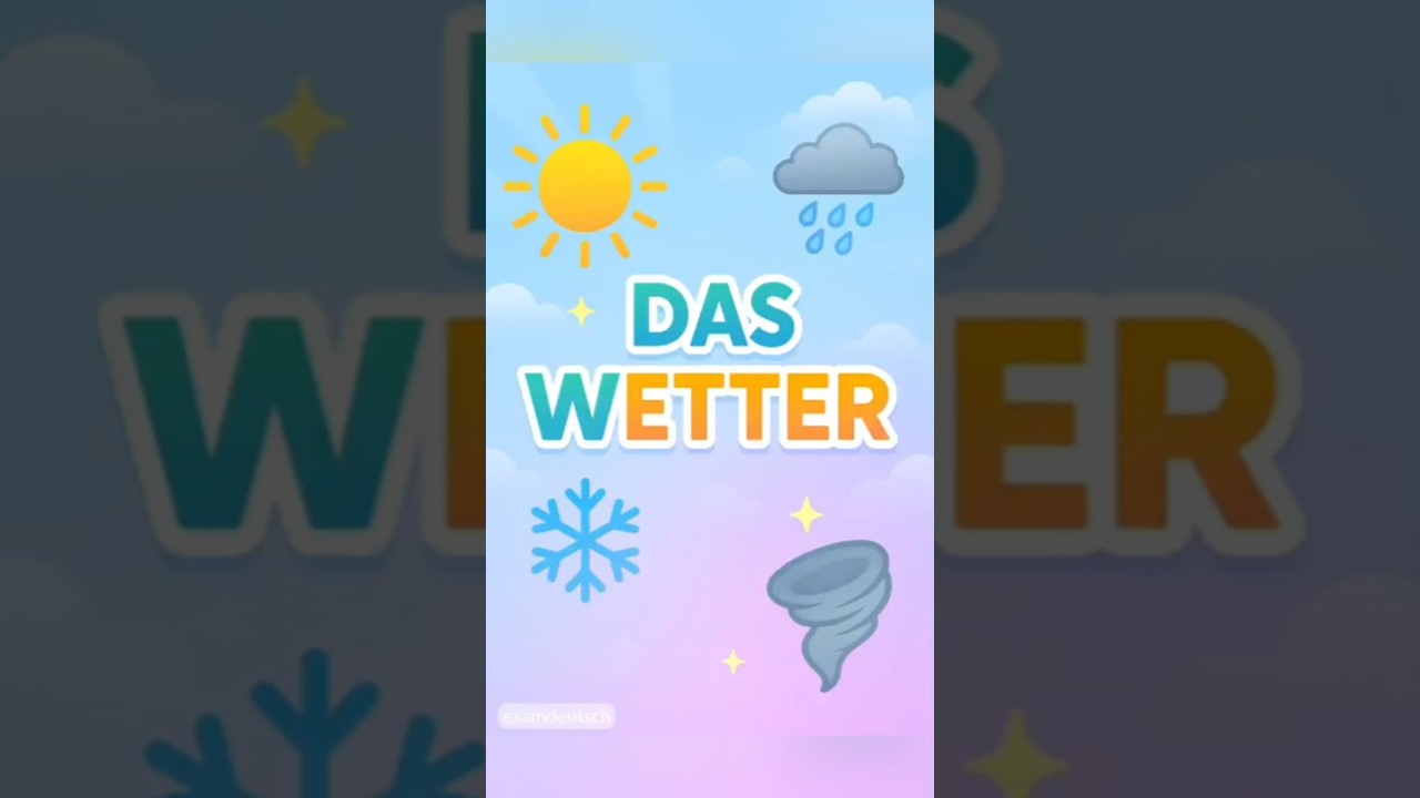 Das Wetter 🌦 Learn German Weather Words