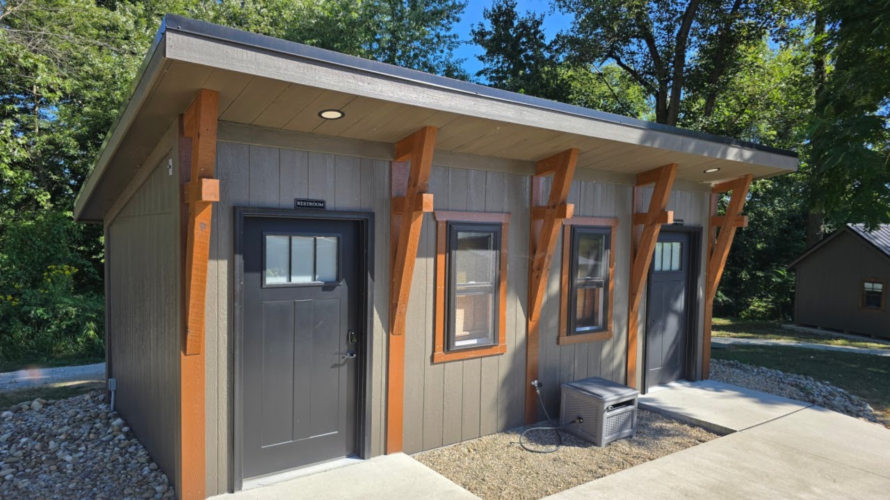 How We Turned A Shed Into The Perfect Outdoor Double Bathroom & Shower House!