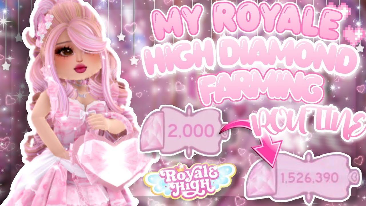 MY DIAMOND FARMING ROUTINE *NO GAMEPASS NEEDED* IN ROYALE HIGH!!😱❤️