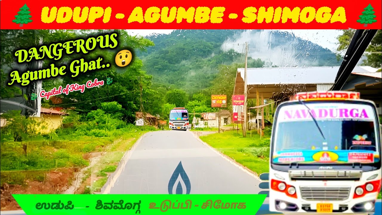 MOST DANGEROUS AGUMBE GHAT BUS JOURNEY | UDUPI to SHIMOGA 🌲14 Narrow Bends #agumbe #Shivamogga 