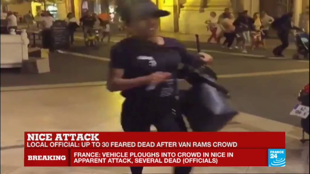 Nice attack: amateur footage shows panic in the streets as truck rams into crowd killing dozens