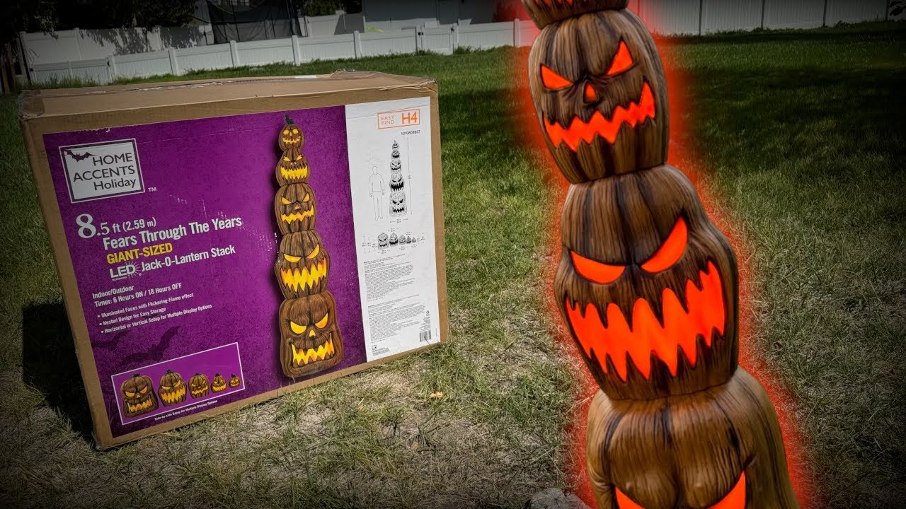 Home Depot — Распаковка и установка тыквенных фонарей Джека | Тыквенный реквизит на Хэллоуин 2024