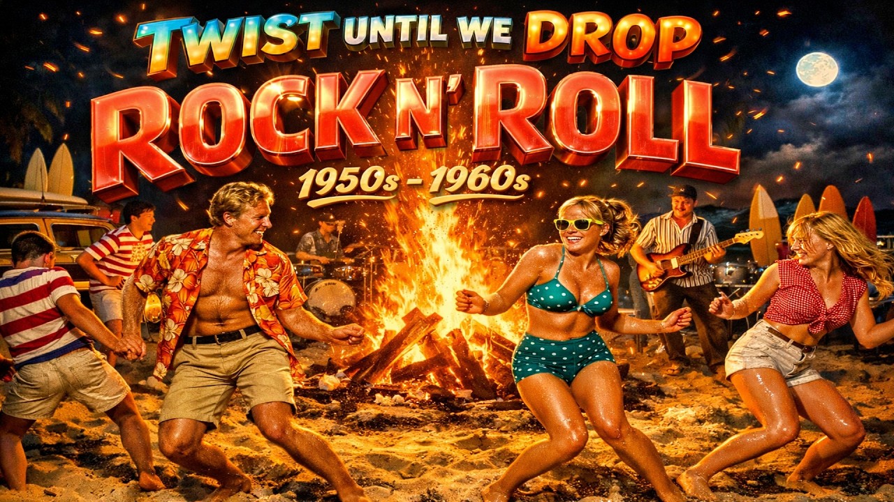 TWIST UNTIL WE DROP (Beach Bonfire Rhythm) | High-Energy 1950s & 60s Surf-Rock Twist