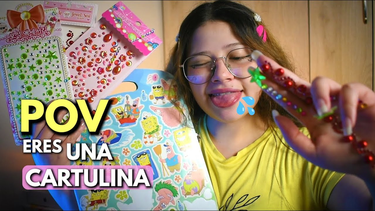 ASMR 🖍POV: ERES MI CARTULINA y te DIBUJO en LA CARA 🌝con SP1T PAINTING Intenso👅💦ASMR en ESPAÑOL