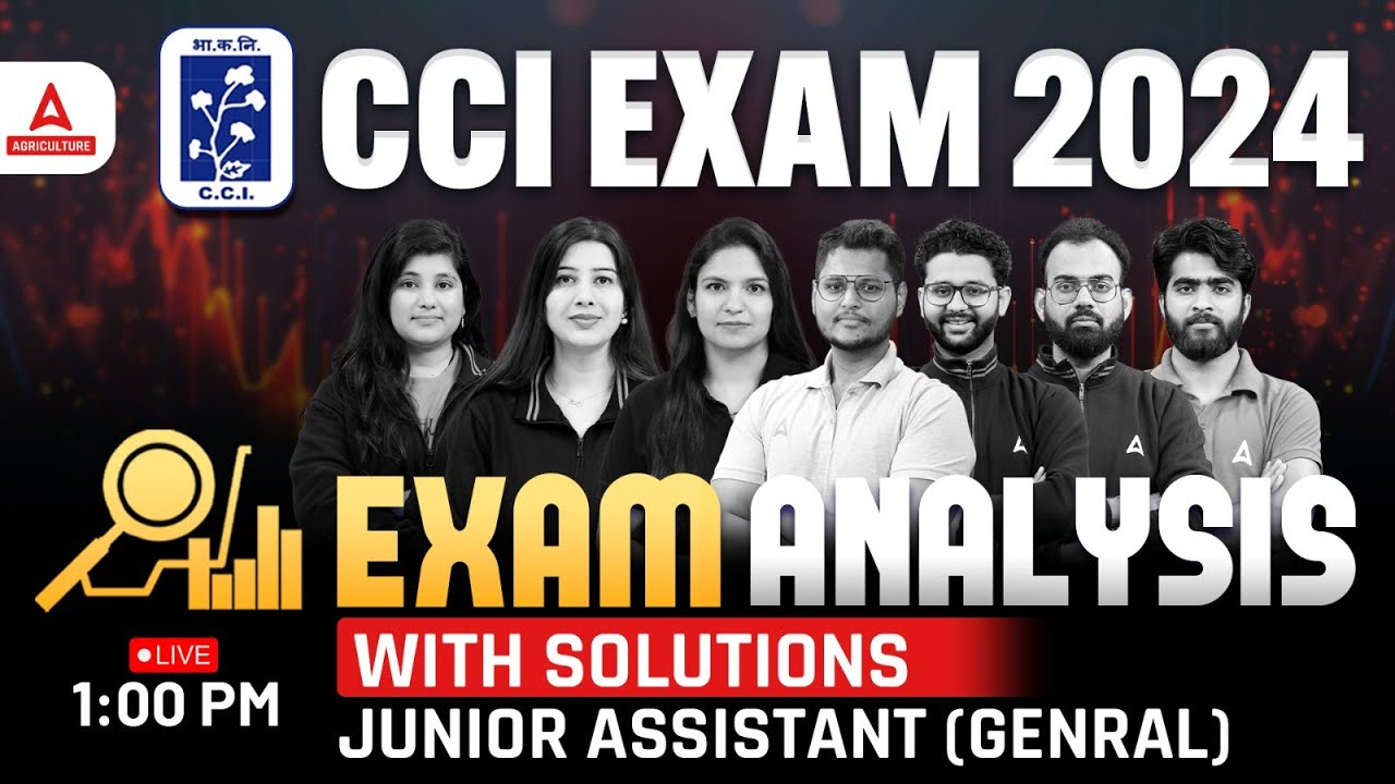 CCI Exam Analysis 2024 | CCI Junior Assistant General Analysis | CCI Answer Key 2024